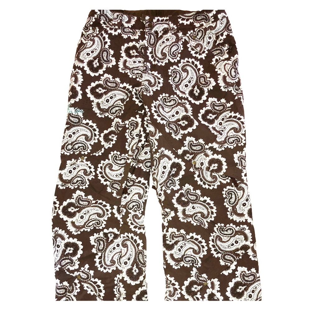 Burton Paisley Brown Blue Snowboarding Pants Large